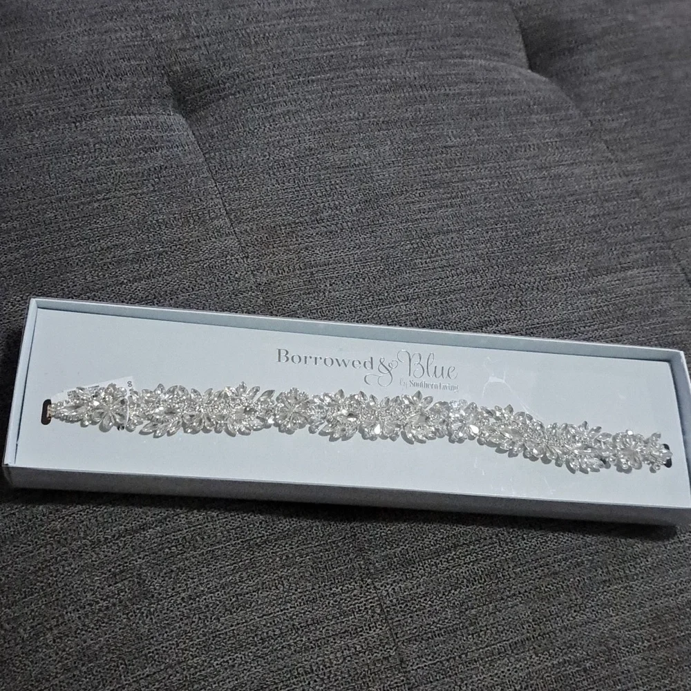 Southern Living Borrowed & Blue by Southern Living Brooch Crystal Belt